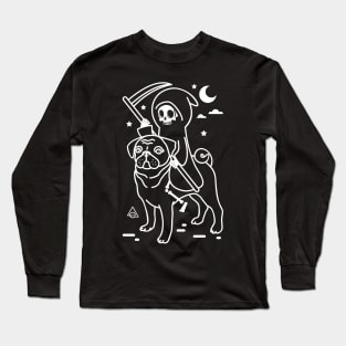 Death rides a pug Long Sleeve T-Shirt